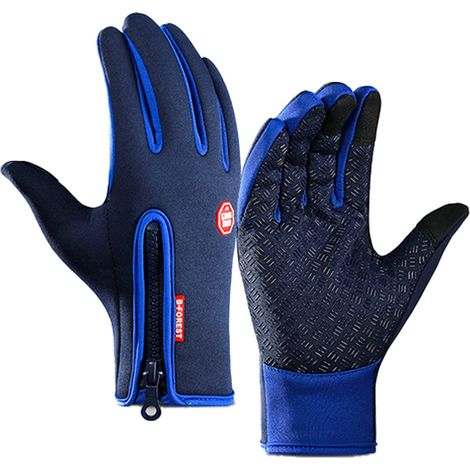 Gants Thermiques - Résistants au Vent et à l'Eau - Compatible Écran Tactile - Pour Randonnée Course Cyclisme Conduite - Taille Unique (1/5)