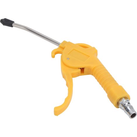 Pistolet à air comprimé soufflette industrielle buse courte, outil pneumatique orange, purge et nettoyage haute pression (1/5)