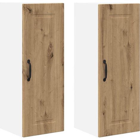Meuble mural de cuisine,Armoire de cuisine 2 pcs Chêne artisanal 30 x 31 x 80 cm CFW36082 (1/5)