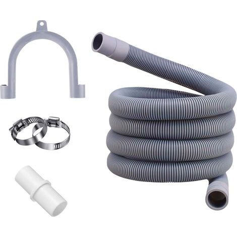 Rallonge De Tuyau De Vidange Pour Tuyau De Lave-Linge, 3 M Flexible D'Évacuation Universel Tuyau D'Extension, Raccord Droit, Kit De Rallonge Machine A Lave, Dètre Intérieur 20 mm) (1/5)