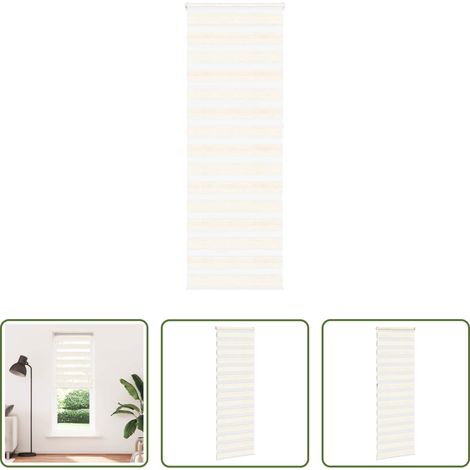 vidaXL Jalousie - Doppelrollo Marmorbeige 90x230 cm Stoffbreite 85,9 cm Polyester (1/5)