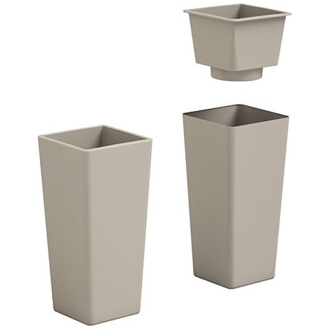 VASO FIORIERA QUADRATO ALTO 85 CM "CLOU" Veca - Colore: Avana