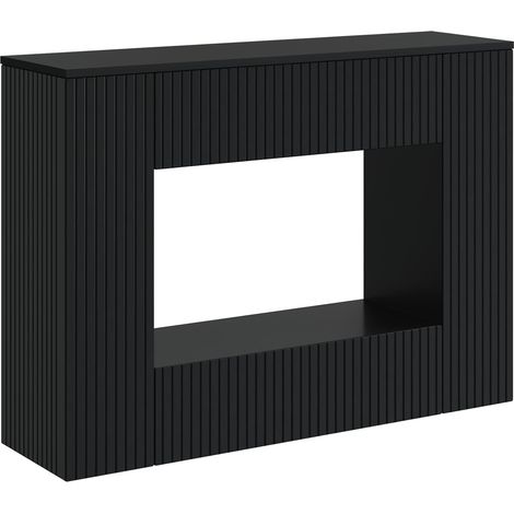 vidaXL  Console Table  Striped Black 101 x 29 x 74 cm Engineered Wood