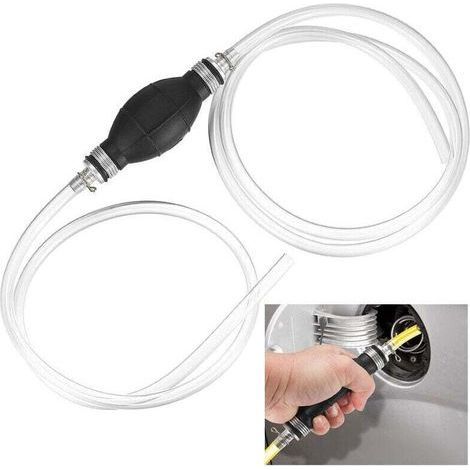 Pompe à Essence Manuelle de Siphon, Pompe Manuelle de Transfert de Diesel pour l'eau de Gasoil Parfaite pour SUV, MPV, Tondeuse à Gazon, Aquariums, avec un total de 2 m de tuyau,OUYLAF (1/4)