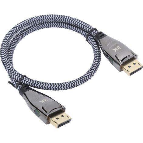 Câble DisplayPort 1.4 8K 60Hz avec rétroéclairage LED pour PC, 0.5 m, ultra haute définition
