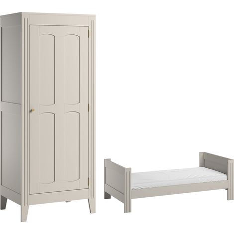 Kinderbett 70x140 und Kleiderschrank 1 Tür Vox Milenne Kaschmir