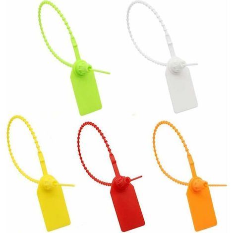 100 Pieces Etiquettes Serre-câbles en Plastique, Etiquettes Cable, Collier de Serrage Plastique, Câble Zip Liens étiquettes pour Vêtements Chaussures Sacs Logistique Transport (1/4)