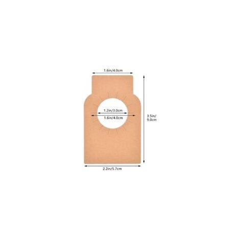 Lot de 200 étiquettes en papier kraft pour bouteille de vin, porte-bouteille, porte-bouteille, champagne, boisson, marron (1/5)
