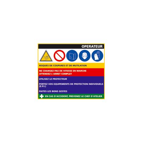 Panneau Fiche de Poste Cuiseur à Vapeur (C0798) - Adhésif - 420 x 300 mm
