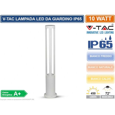V-TAC VT-820 LAMPADA LED DA GIARDINO CON FISSAGGIO A TERRA 10W COLORE BIANCO IP65 - SKU 8325 / 8326 / 8327 DA ESTERNO IP65 - Colore Luce: Bianco Caldo