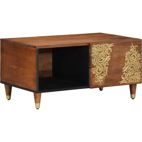 Couchtisch Honigbraun 80 x 50 x 40 cm Massivholz Mango