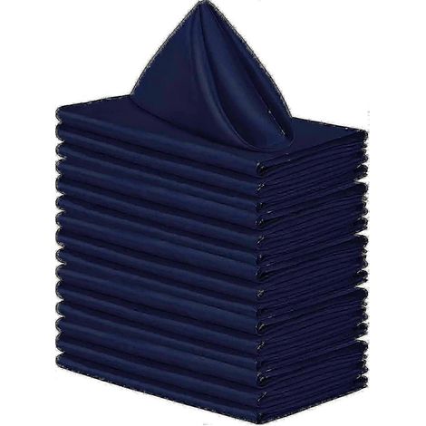 Lot de 12 serviettes de table réutilisables en satin pour mariage, dîner et décoration de table pour enterrement de vie de jeune fille (1/5)