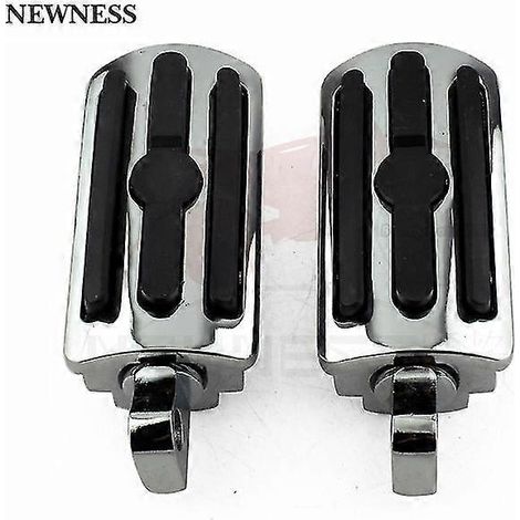 Motorrad-Fußrasten, Highway-Fußrasten, Metall-Fußrasten, Pedal-Fußstützen für Harley Iron XL 883 1200 Touring Custom Dyna Softail 10 mm – Typ 1, Chrom (1/5)