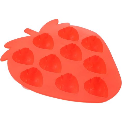 à Glaçons Fraise en Silicone Rouge, Bac Congélation (1/5)