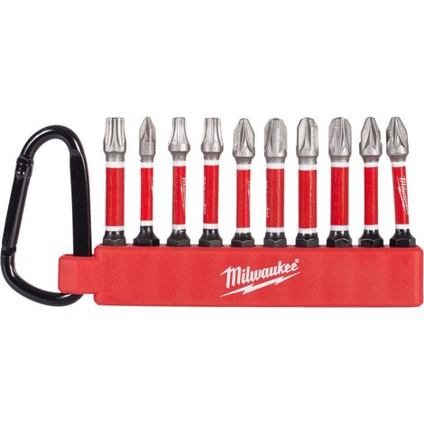 Set di punte per moschettone Milwaukee, 10 pezzi