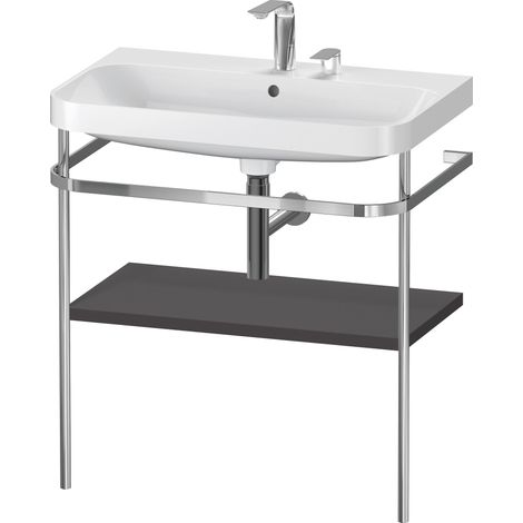 Duravit Happy D.2 Plus c-shaped Set avec console métallique,