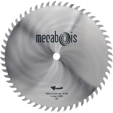 Lame de scie circulaire 500mm – Chrome vanadium – 56 dents – Pour bois de construction – Coupe de finition – Mecabois (1/4)