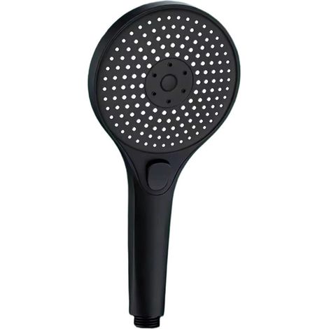 Cabezal de ducha - Cabezal de ducha de panel grande de alta presión - Cabezal de ducha mejorado con 3 modos de rociado - Cabezal de ducha tipo lluvia para baño - Negro (1/5)