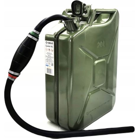 Gelg Metallkanister 20 L + Pumpe ZUM Ablassen von Kraftstoffen (Benzin, Diesel usw.) (1/5)