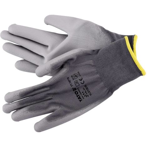 GANTS DE TRAVAIL YATO NYLON GRIS 9 (1/2)