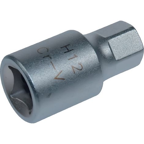 Embout de vidange, chrome vanadium, male, 3/8, 6 pans, 12 mm - AUTOBEST