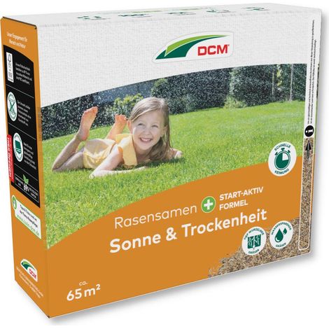 DCM Rasensamen Sonne & Trockenheit 2275 g Saatgut Hitze- Trockenheitsverträglich