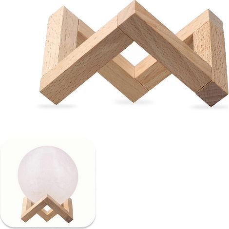 Support en bois pour lampe lune support amovible en bois pour lampe lune imprimée en 3D veilleuse en forme de boule petite taille (1/5)