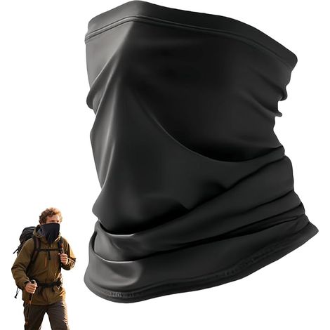 Bufanda tubular multifuncional de seda helada - Mascarilla facial transpirable y calentador de cuello para el verano - Diadema para ciclismo, pesca, senderismo y deportes al aire libre (1/5)