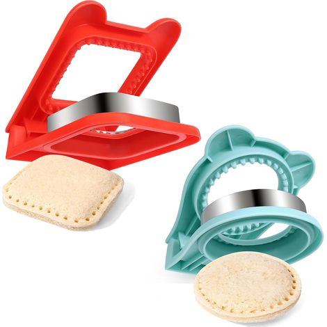 2 Moule à sandwich, découpeur pain acier inoxydable, scelleur bordure, ustensile cuisine enfant (1/5)