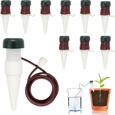 Système d'arrosage automatique pour plantes, arrosage autonome, cônes en argile pour plantes en pot, plantes de balcon et d'intérieur, arrosage pendant les vacances, pour l'intérieur et l'extérieur, b (1/5)