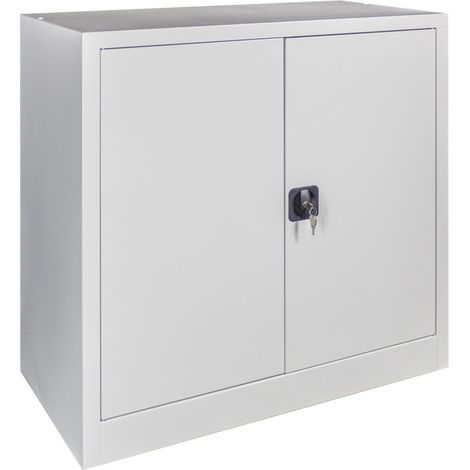 STIER Flügeltürenschrank, 1000x1000x500 mm, 2 Böden verzinkt, RAL 7035 (1/5)