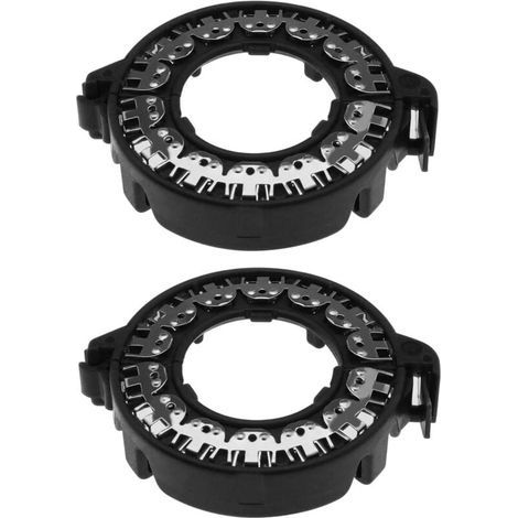 2 unidades de soportes de fijación para bombillas de faros HID, adaptadores de base para bombillas HID, soportes de fijación de xenón, repuesto para bombillas de faros D1S, D2S, D3S y D4S, color negro (1/4)