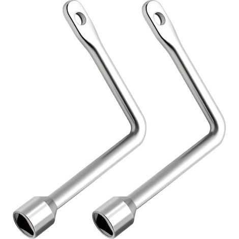Lot de 2 clés (64 x 69 mm) : clé triangulaire, clé en forme de L, clé d'ascenseur, clé de coffret de gaz, clé multifonction compteurs de gaz (1/4)