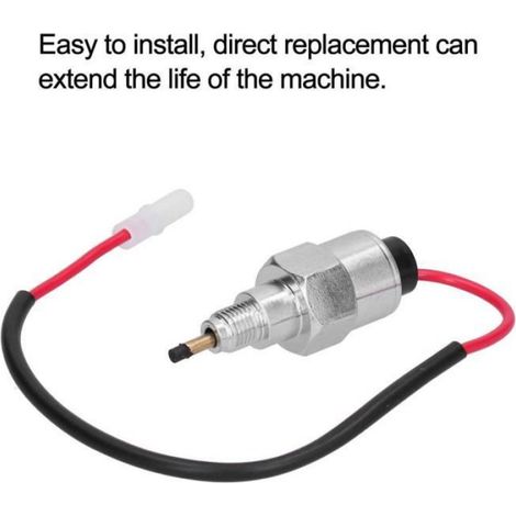 Ashata électrovanne de carburateur Le solénoïde d'arrêt de carburant remplace l'ajustement pour 692094 807664 BS-692094-D1 (1/4)