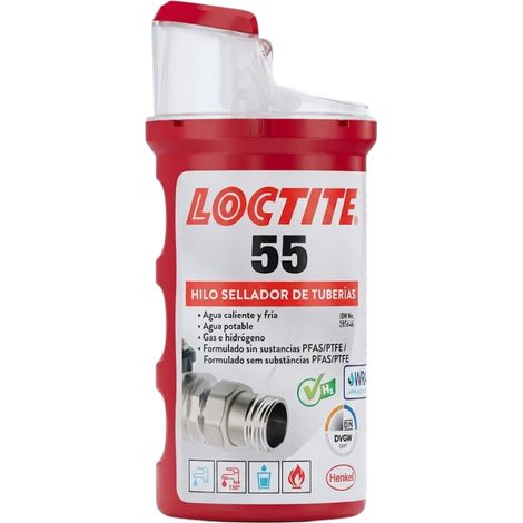 Loctite 55 hilo sellador de tuberías 160 m para roscas metálicas y plásticas