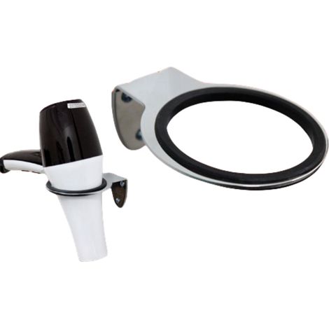 CCYKXA Support Seche Cheveux en Acier Inoxydable Porte Sèche Cheveux Mural Antirouille Titulaires de Sèche-Cheveux Anti-Corrosion avec Joint et Visser pour Cuisine Salle de Bain Salon de Coiffure