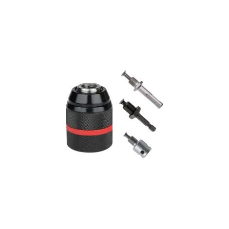 Mandrin Perceuse 1.5-13mm, Filetage 1/2" 20UNF, Rapide Adaptateur Mandrin Visseuse, avec SDS Plus, 1/4 HEX et clé à Chocs, Outil de Conversion, pour Perceuse Électrique, Clé Électrique (4) (1/5)