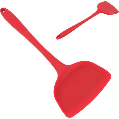 Lot de 5 spatules en silicone, style chinois, pour la cuisine, rouges. (1/5)