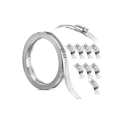 Colliers de serrage pour tuyaux, colliers de serrage pour masques, colliers de serrage pour masques en acier inoxydable, grand collier de serrage pour tuyau