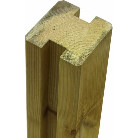 Plus Profilpfosten 268 cm 90 x 90 mm 2 Nut druckimrägniert grün