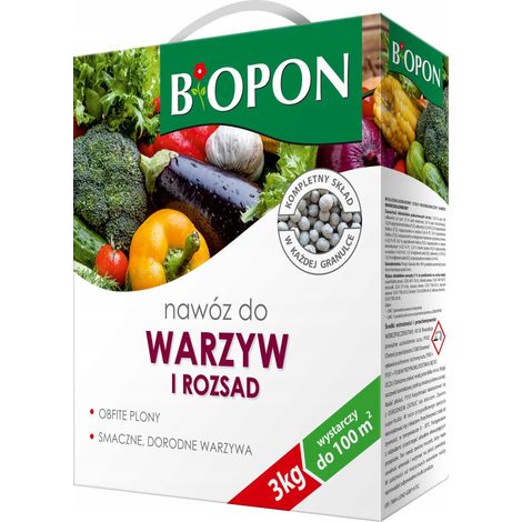 Fertilizante granulado BOPON para hortalizas y plántulas Biopon 3 kg 1 unidad. (1/2)