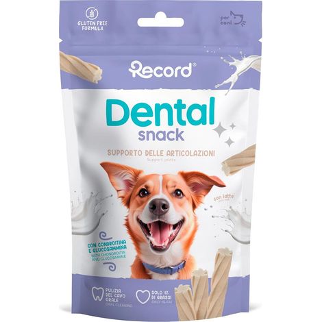 Dentalsnack articolazioni snack per cani girandole 75 g latte