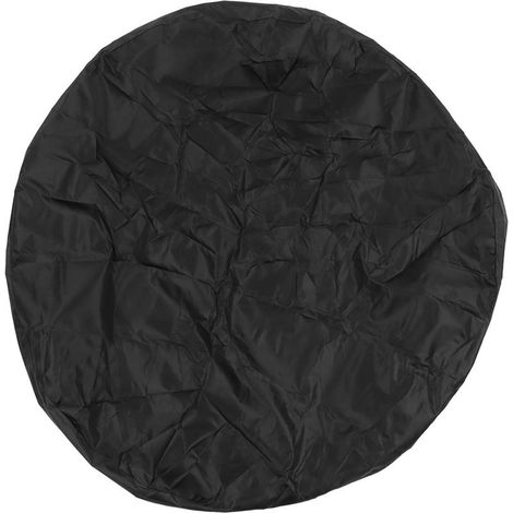 Couvercle de Spa Rond 4ft, Housse Isotherme Pliable en Tissu Oxford, Étanche et Anti-Poussière pour Piscine, Noir (1/5)
