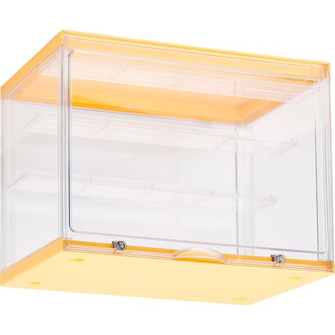 Vitrine de présentation pour poupée magnétique stable transparente jaune pour figurines de collection (1/5)