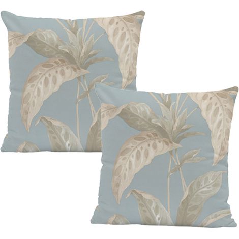 Housse De Coussin Carrée - Tissu Polyester Résistant - Pour Jardin Et Salon - Lot De 2 Pièces (1/5)