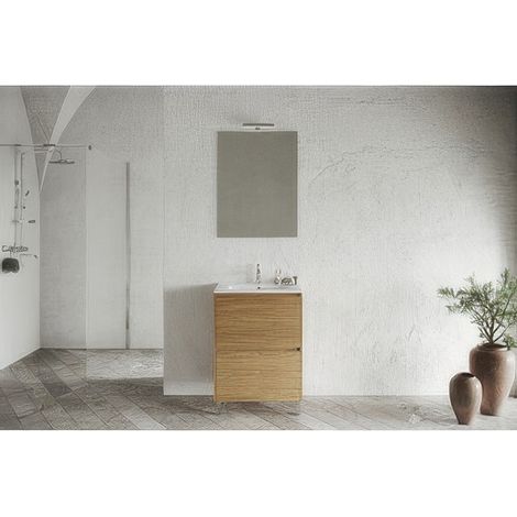 MOBILE BAGNO LISBONA 2C 60 ROVERE NATURALE