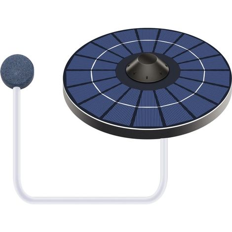 Aérateur de Bassin à Énergie Solaire 2,5 W Pompe À Air Portable Silencieuse Avec Pierre À Bulles - Kit De Pompe Air Flottante Pour Le Jardin, Les Aquariums, Le Paysage Extérieur, L'Arrière-Cour Et (1/5)