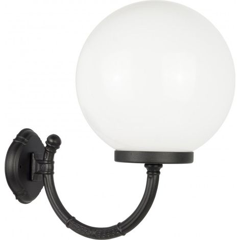 Applique extérieure boule 30cm noire E27 IP43 SU-MA (1/5)