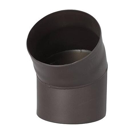 Coude de conduit de fumée DN150, 45°, laqué noir