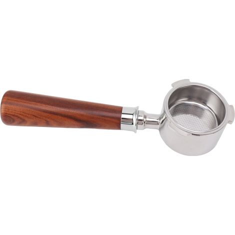 Siebträger Nude 51 mm 3-Ohr-Filter mit Siebkorb und Holzgriff für Kaffeemaschine EC0680 Typ 1 (1/5)